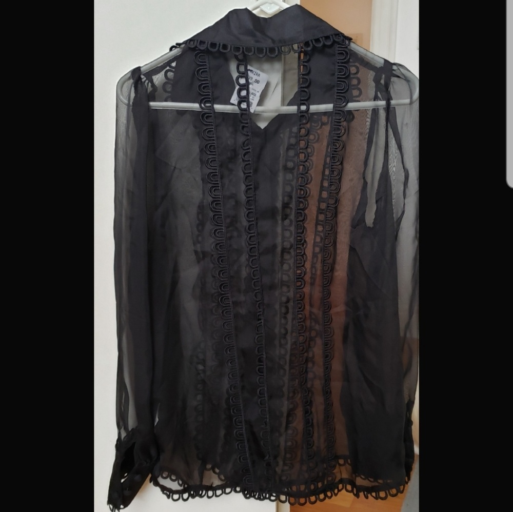 Sheer black shirt